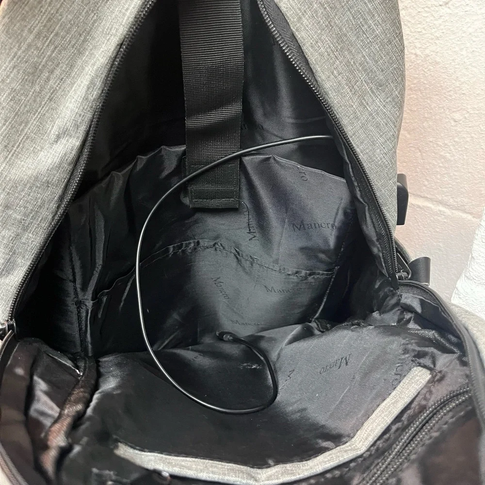 Sleek Gray Backpack for Men